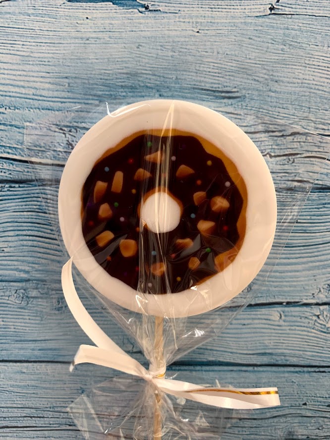 Леденец топпер с печатью "Пончик"2