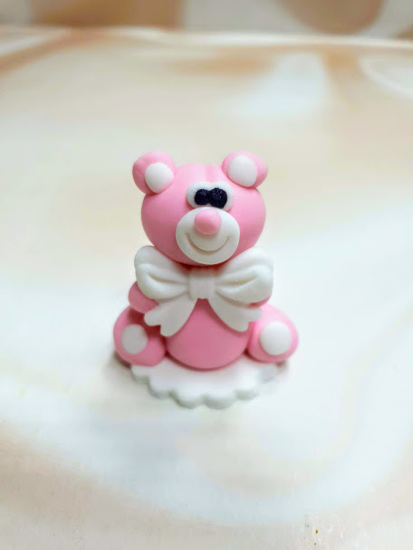 Сахарная фигурка "Мишка" розовый
