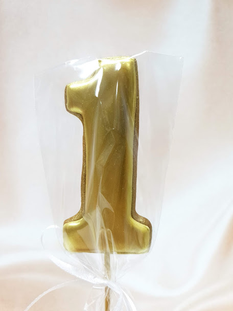 Пряничный топпер "1" золото