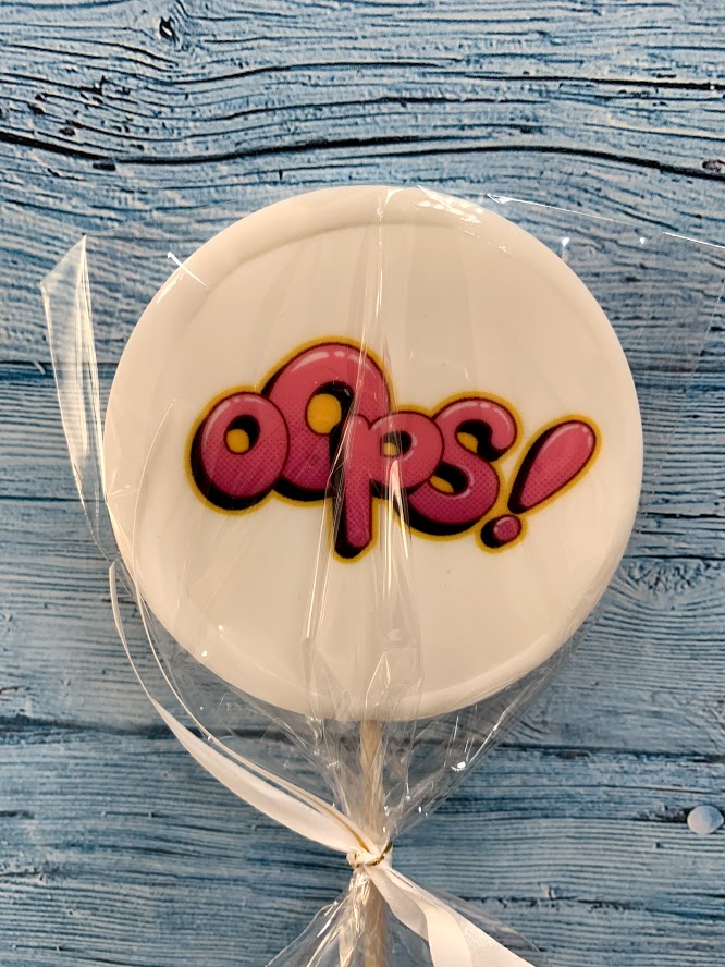Леденец топпер с печатью "oops"