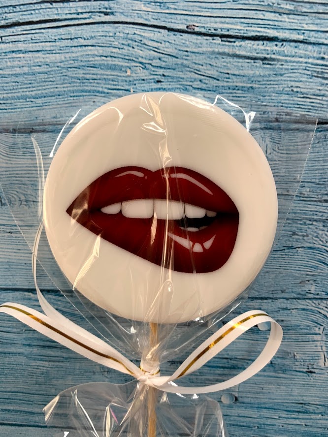 Леденец топпер с печатью "Губы"