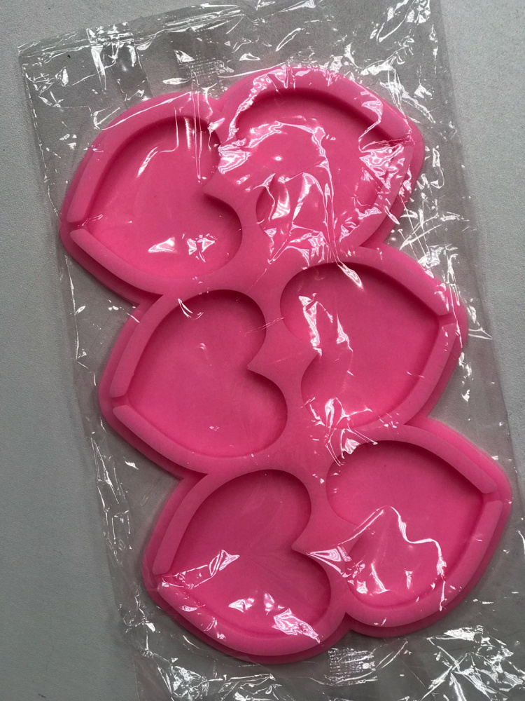 Силиконовый молд"Сердца" 6шт (5см)