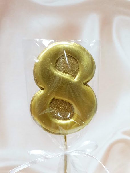 Пряничный топпер "8" золото