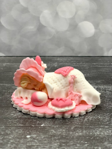 Сахарная фигурка "Младенец под одеялком"Розовый