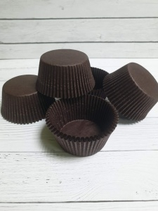 Капсулы  бумажные круглые,Коричневые 4*3см 20шт.