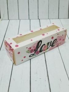 Коробочка для макарунс "Love" на 6шт