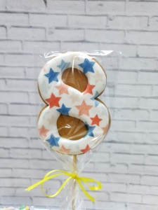 Пряничный топпер "8" звезды