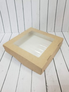 Коробка для пряников крафт 20*20*4,5 см