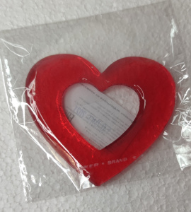 леденец сердце красное 4 см