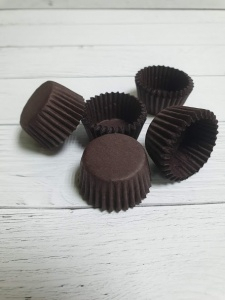 Капсулы  бумажные круглые,Коричневые 3*2 30шт.