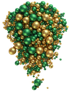 Драже "Блеск" Зеленый/Золото № 716 (50 г)