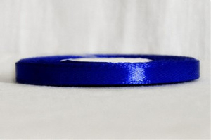 Атласная лента 0,5см "темно синяя" 24м