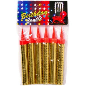 Фонтаны тортовые 6шт Мини 12см цветные