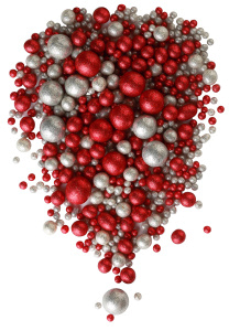 Драже "Блеск" Красный/Серебро № 713 50 гр