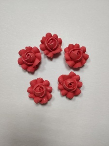 Сахарные розочки 3см 1шт  в ассортименте 