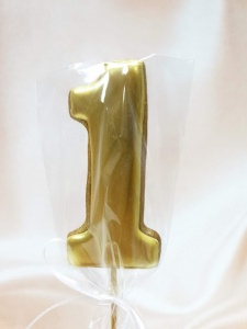 Пряничный топпер "1" золото