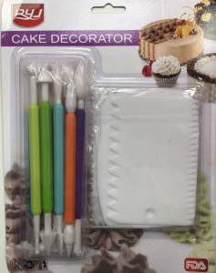 Набор инструментов и шпателей (5шт) для мастики 