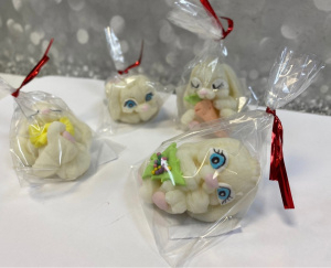 Новогодние Зайчата из шоколадной глазури - 1 шт  в ассортименте 