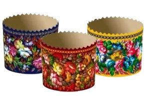 Форма для кулича 9*9 " Цветы" 250гр.