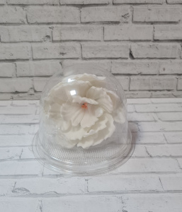 Сахарные цветы пион для сборки 1 шт белый