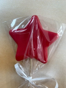 Леденец топпер "Звездочка"6см красная