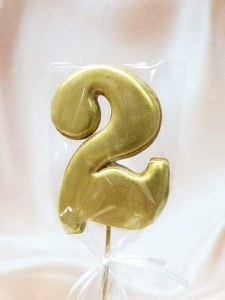 Пряничный топпер "2" золото