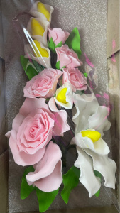 Сахарные цветы, "Букет" 2 -23см