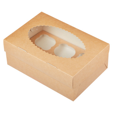 Коробка на 6 капкейков Крафт