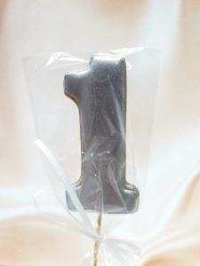 Пряничный топпер  "1" серебро