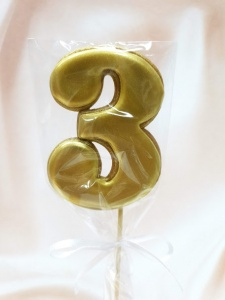 Пряничный топпер "3" золото