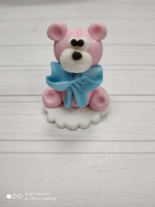Сахарная фигурка "Мишка"розовый малыш