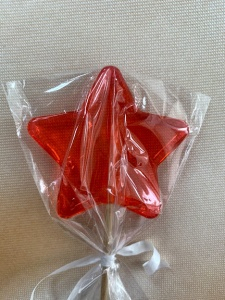 Леденец топпер "Звездочка"4 см красная