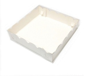 Коробка для пряников белая  20*20*4,5 см