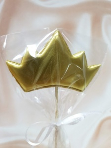 Пряничный топпер  "корона" золото