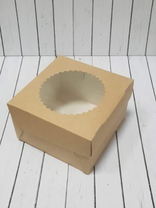 Коробка на 4 капкейка Крафт