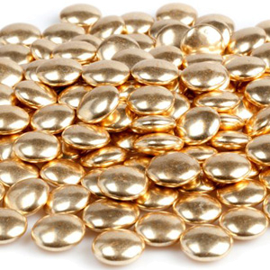 Украшение шоколад. золотое КОНФЕТТИ (пакет 1 кг.)