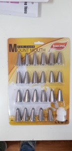 Набор кондитерских насадок 24шт с переходником