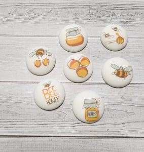 Медальоны сахарные " Медовая пасека" 5 шт