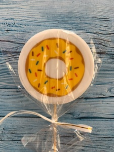 Леденец топпер с печатью "Пончик"