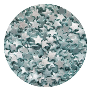 Посыпка сахарная "Звезды перламутровые" голубые 50гр
