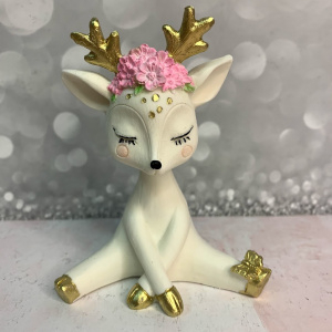 Фигурка из глазури "Мама Олениха" розовая