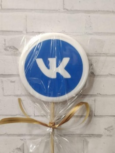 Леденец топпер с печатью "Вконтакте"