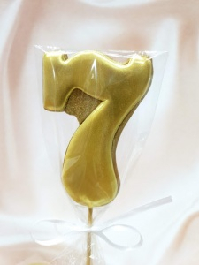 Пряничный топпер "7" золото