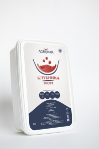 Пюре замороженное Клубника АГРОБАР, 1 кг